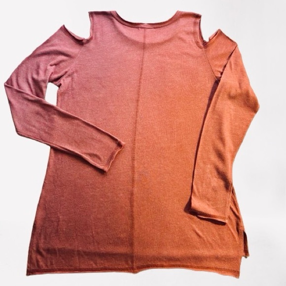 Nation LTD Cold Shoulder Long Sleeve Pink Top - Picture 2 of 7